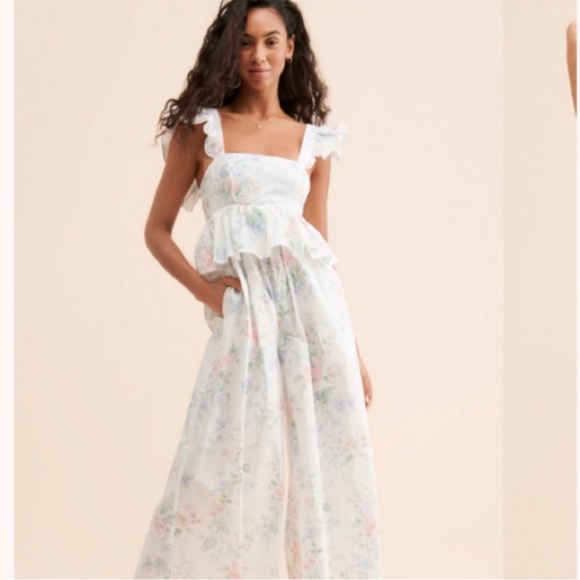 Selkie Pants - SELKIE floral garden ribbons weekender jumpsuit 2X
